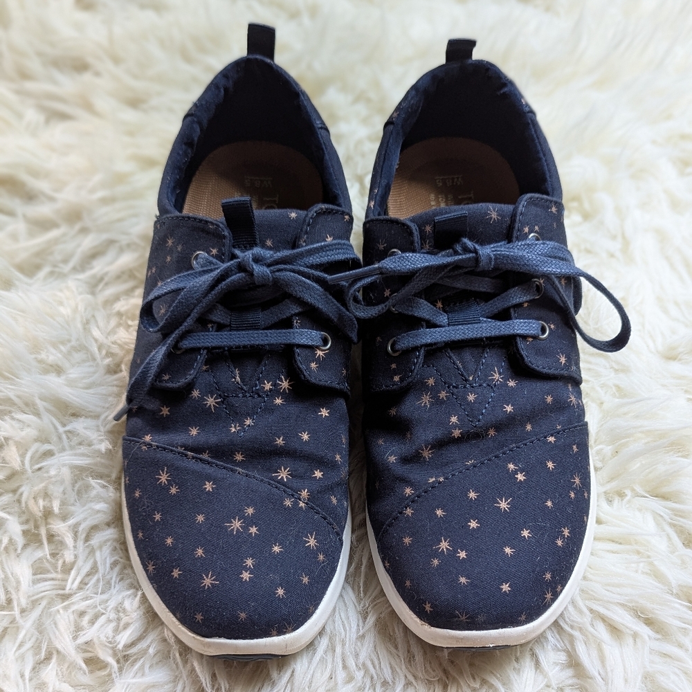 TOMS Navy Light Burst Women's Del Rey Sneakers ✨ Sz 8.5